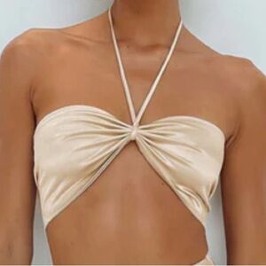 Princess Polly Marianna Top in Champagne New with Tags Size 0 Club Rave